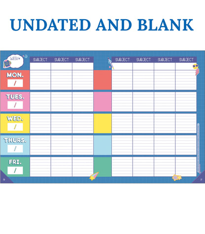 Carson Dellosa We Stick Together Teacher Planner 2026-2027, Undated 8" x 11" Lesson Plan Book with Retro Stickers, Class Schedule, Weekly Calendar, Homeschool and School Supplies, Classroom Must Haves