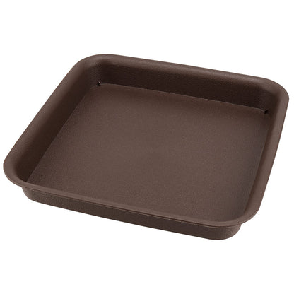 HOIGON 10 Pack 10 x 10 Inch Square Plant Saucer, Plastic Plant Saucer Drip Trays for Outdoor and Indoor Plant Pots, 1.5 Inch Deep, Dark Brown