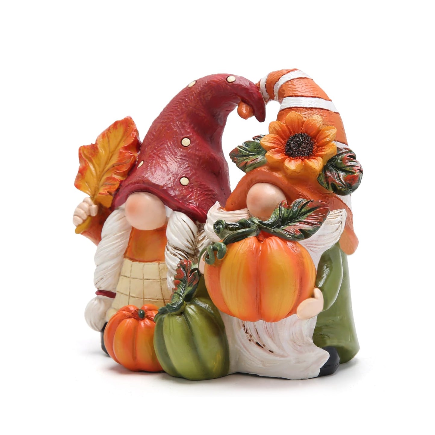 Hodao Fall Thanksgiving Pumpkin Gnome Decorations Handmade Swedish Tomte Gnome Elf for Fall Decor Gift - Thanksgiving Party Home Couple Gnomes Decor - Autumn Gift
