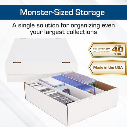 BCW Monster Box - 5ct Trading Card Storage Box | Holds 3200 Cards | Sports & TCG Card Organizer