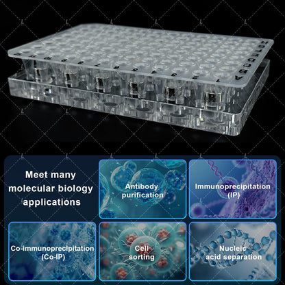 VISOSCI Lab Use Magnetic Rack Separator for DNA, RNA or Protein Purification for 96-Well deep Well Plate for 0.1ml or 0.2ml 96-Well microplate