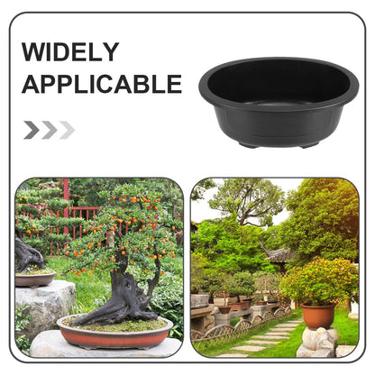 Toddmomy 2Pcs 19 Inch Large Oval Bonsai Training Pots, Plastic Bonsai Planters with Drainage Holes for Indoor Outdoor Garden Nursery Balcony Office