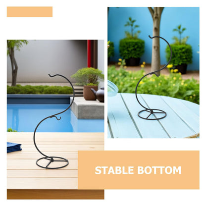 HOOTNEE 2pcs Iron Wire Plant Hanging Hooks S-shaped Air Plant Holder 14x34.2cm for Home Décor, Seasonal Ornament Stand, Glass Ball Terrarium Display