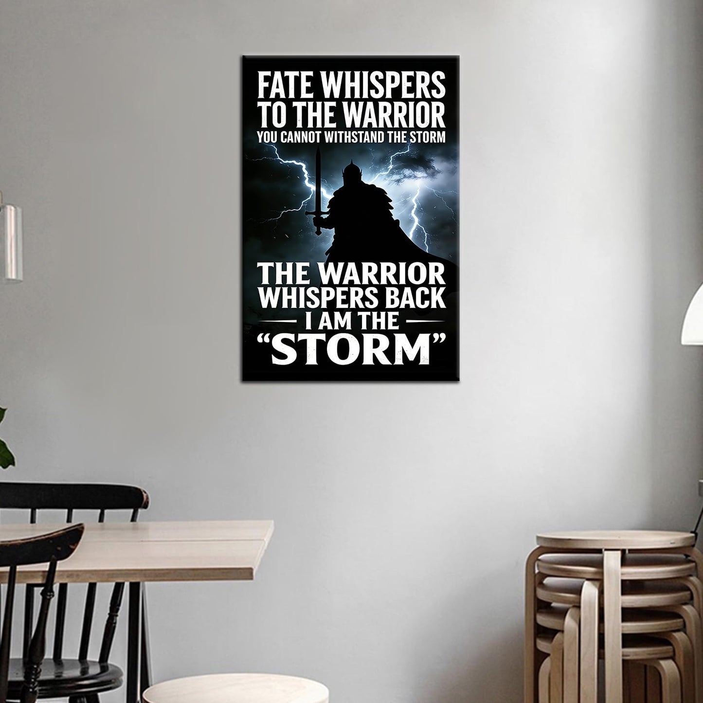 Motivational Wall Art Conquer Challenge Quote Small Framed Canvas Print 18x12 Inch Inspirational Posters for Office Cubicle Decor Positive Mindset Artwork for Student Dorm Room