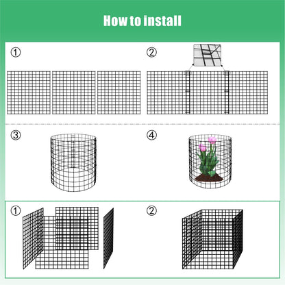 10 Pack Round Plant Protector from Animals, 30 Pcs 12 x 12 Metal Mesh to Keep Animals Out Wire Plant Protectors for Rabbits Chicken Duck Bunny Barricades for Garden Vegetable Flowers Protection