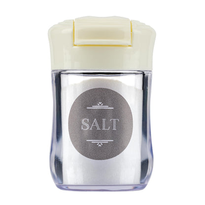 CRYSTALIA Clear Plastic Camping Salt and Pepper Shakers, 2 Pack Mini Salt and Pepper Shakers with Lid, BPA Free Plastic Condiment Containers for Picnic, Camping, Travel, Work, Purse, Catering