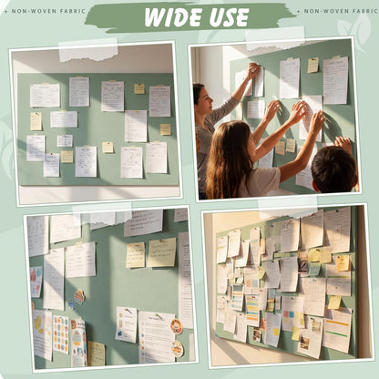 Breling 16 inch x 80 ft Fabric Bulletin Board Roll for Classroom Waterproof Non-Woven Fabric Background Roll Anti-Wrinkle Bulletin Board Background for Back to School Wall Decor DIY Craft(Sage Green)