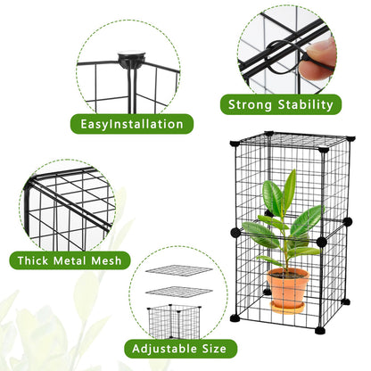CIEOVO Plant Protectors from Animals, Heavy Duty Metal Plant Cages, 12"x12" Chicken Wire Cloche for Plants Wire Plant Covers Garden Protection Garden Plant Cloche, Chicken Wire Cloche Plant Protector