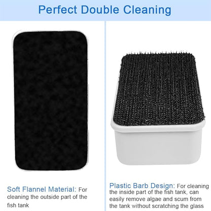 DaToo Aquarium Cleaner Fish Tank Glass Cleaner Algae Cleaner Scraper Magnetic Scrubber Algae Clean Brush, 2 Pcs, Size M, 1 Yr Warranty