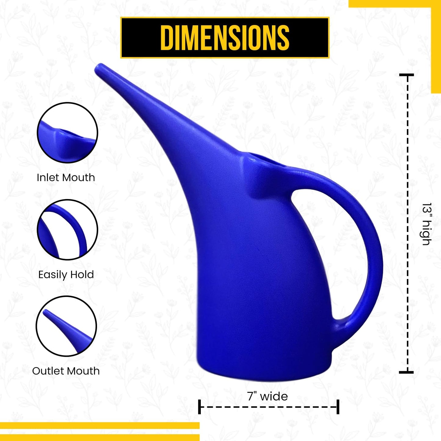 KP KOOL PRODUCTS Watering Can 1/2 Gallon - Small Watering Can for Indoor Plants - Outdoor Watering Can - Blue Plant Waterer - Plastic Watering Can for Garden - 1 Pack