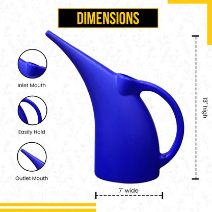 KP KOOL PRODUCTS Watering Can 1/2 Gallon - Small Watering Can for Indoor Plants - Outdoor Watering Can - Blue Plant Waterer - Plastic Watering Can for Garden - 1 Pack