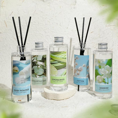 SCENTORINI Reed Diffuser Oil Refill, Baby Powder Diffuser Oil 6.76 Fl Oz, Scented Essential Oil Refill Long Lasting Summer Home Fragrance for Room Spa Aromatherapy Bathroom Hotel Decor