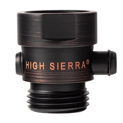 High Sierra® - All Lead-Free Brass Trickle Valve For Shower Heads. For Pause & Pressure Control. Easy To Push Button Reduces The Flow of Water or Shuts It Off to Just a Trickle - Oil Rubbed Bronze