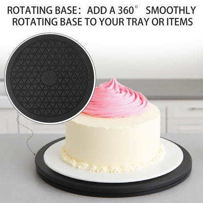 2 Pcs Multi-use Heavy Duty Rotating Swivel Stand - Lazy Susan with Steel Ball Bearings for Model Base/Rotating Plants/Crafts Stand Monitor/Big Screen TV/Monitors/Potted Plants (8 Inch)