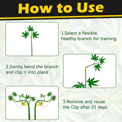 40 Pack LST Plant Training Clips – Durable & Reusable Stem Support for Low-Stress Training – Fits All Growth Stages