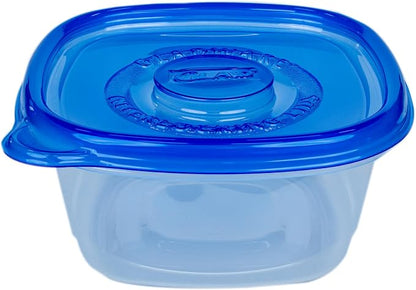 Glad GladWare Tall Entree Food Storage Containers with Lids, Large Square BPA Free Plastic for Meal Prep and Lunches, Lock Tight Seal, Microwave and Dishwasher Safe, 42 Oz, 3 Count