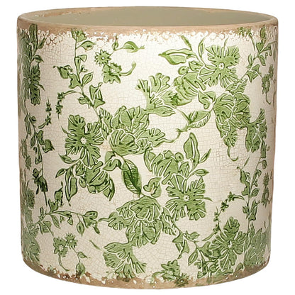 Xiaan Jiaju 7.7" Large Green Plant Pots, Flower Pots w/Drainage, French Country Farmhouse Pots for Plants, Tree Pot for Olive & Money Tree, Garden & Home Decor, Gifts for Women,Indoor/Outdoor Planter