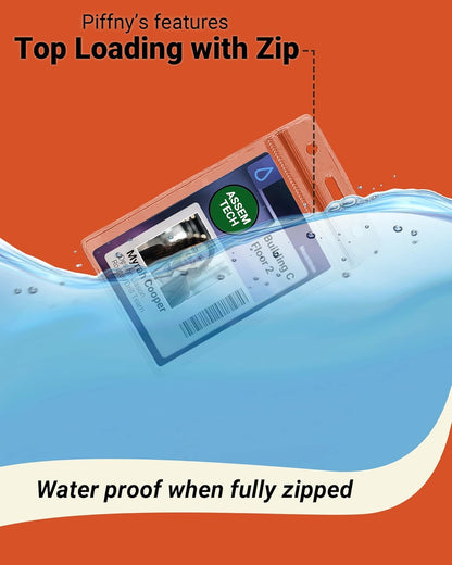 Clear ID Holder for Lanyard - ID Card Holder Waterproof (Inches, 2.25 x 3.5 Vertical 12 Pack)