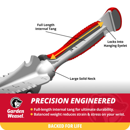 Garden Weasel Multi-Use Transplanter | Dig, Cultivate, Plant, Weed | Planting and Gardening Hand Digging Tool, Heavy Duty Trowel, Mini Gardening Shovel | 91360