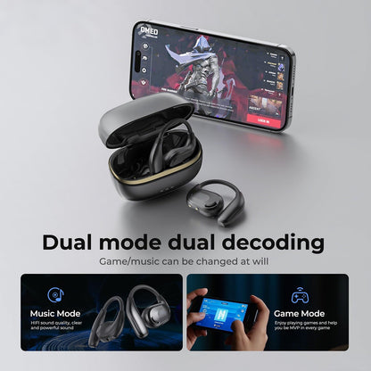QYGCKJ NE18 AI Translation Earbuds Real Time, 135 Language Translator Earbuds, 3-in-1 Buletooth 6.0 Wireless Translating Device with 4 Mode, Translate Ear Buds for Travel Business Learning (Black)