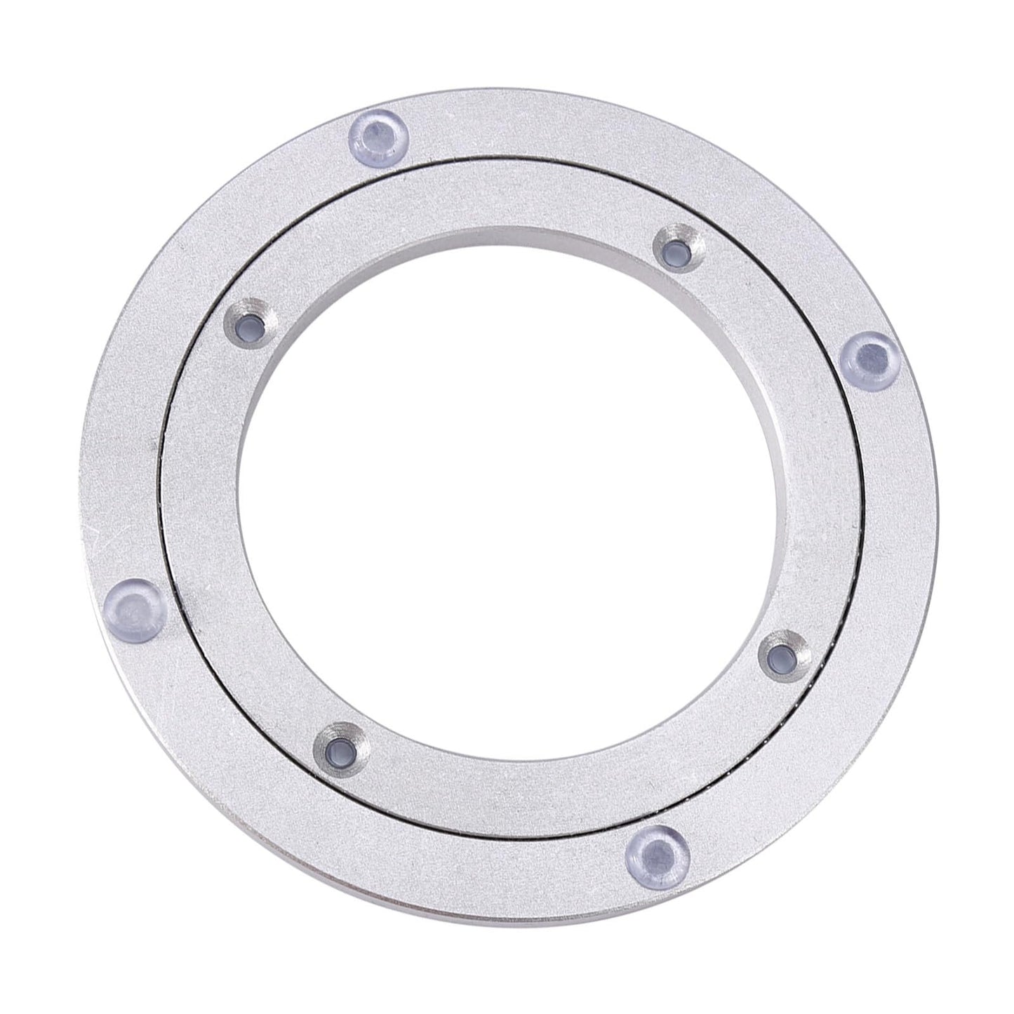 Heavy Duty Aluminium Alloy Rotating Bearing Plate, Round Table Turntable for Dining Cake Display TV Stand, Smooth Swivel Base with Pre Drilled Holes for Easy Mounting (8 inches*H8.5MM)
