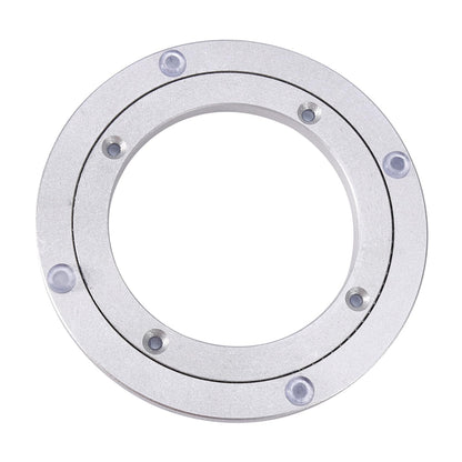 Heavy Duty Aluminium Alloy Rotating Bearing Plate, Round Table Turntable for Dining Cake Display TV Stand, Smooth Swivel Base with Pre Drilled Holes for Easy Mounting (8 inches*H8.5MM)