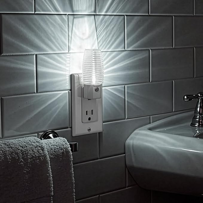 Maxxima MLN-16 LED Plug in Night Light - Features Auto Dusk to Dawn Sensor, 5000K Daylight, 5 Lumens, Ideal for Bedrooms, Bathrooms, and Hallways - 6 Pack