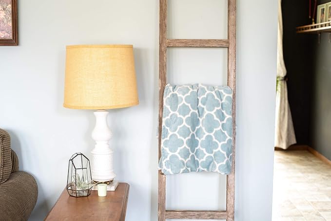BarnwoodUSA Rustic Farmhouse Decorative Ladder - Our 47 inch Ladder can be Mounted Horizontally or Vertically and is Crafted from Upcycled Wood | No Assembly Required | Weathered Gray