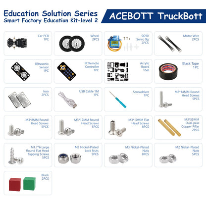 ACEBOTT Robotics for Kids Ages 12+, 2 in 1 Smart Robot Car Kit Compatible with Arduino & Scratch, STEM Toys Coding Robot Kit for STEM Classroom & Home Education, for Kids and Teens