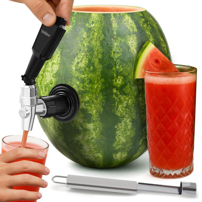 Original Watermelon Tap Kit - Coring Tool & Spigot Set for Fruit Keg, Pumpkin or Melon Beverage Dispenser - Easy Party Punch Bar
