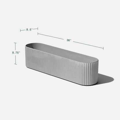 Veradek Demi Series Window Box Planter - Long Planter Box for Windowsill/Balcony | Durable Plastic-Stone Composite Material | Modern Décor for Flowers/Herbs