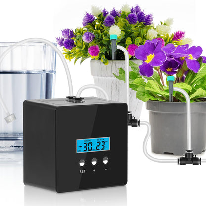 DAOTAILI Automatic Watering System for Potted Plants - 10-Pot Indoor Plant Waterer with Timer, Leak-Proof Design & USB-C/Battery Power