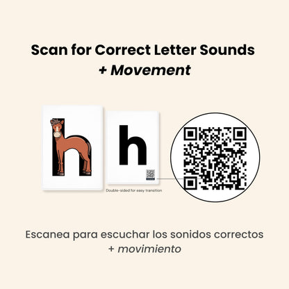 Phonics Flashcards for Kids - Alphabet Letter Sound Cards with Embedded Mnemonics for Early Reading, ABC Flashcards for Preschool & Kindergarten - Fonexa (Small)