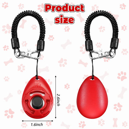 Frienda 18 Pieces Dog Training Clicker, Pet Behavioral Training Clickers with Wrist Strap for Dogs Cats Puppy Birds Horses(Multicolor)