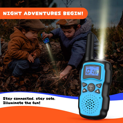 Wishouse Walkie Talkies Rechargeable for Kids Adults Long Range,Xmas Birthday Gift for Boys Girls 3 4 5 6 7 8 9 10 Year Old,Hiking Camping Gear Games Ideas Toys with Flashlight,VOX,Easy to Use 4 Pack