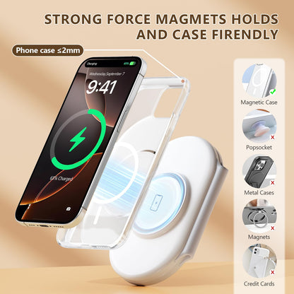 2025 Traveling Portable Wireless Mag-Safe Fast Charging Station,Magnetic 3 in 1 Charger for iPhone 17 16 15 14 13 12 Pro Max Plus,Apple Watch Series & Air pods 4 3 2 Pro-Gifts for Family