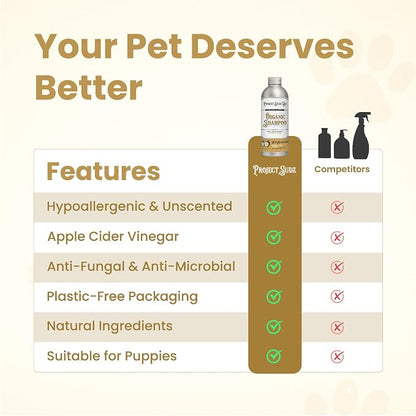 Project Sudz Hypoallergenic Dog Shampoo – Oatmeal & Honey | Extra Gentle, Unscented Pet Shampoo for Sensitive Skin | Safe for Puppies, Eco-Friendly & Made in USA