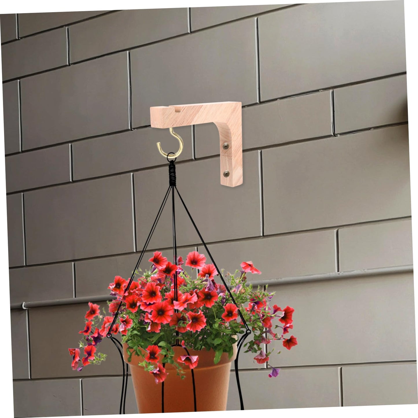 TOYANDONA Wooden Hanging Plant Hooks 2pcs Indoor Wall Plant Hangers Heavy Duty Natural Wood Flowerpot Holders for Indoor Outdoor Garden Wall-Mounted Hanger Brackets