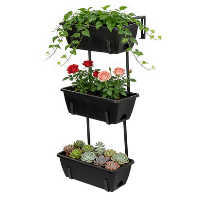 OYEAL Railing Planter Box Raised Garden Bed 32" Tall Elevated Planter Boxes