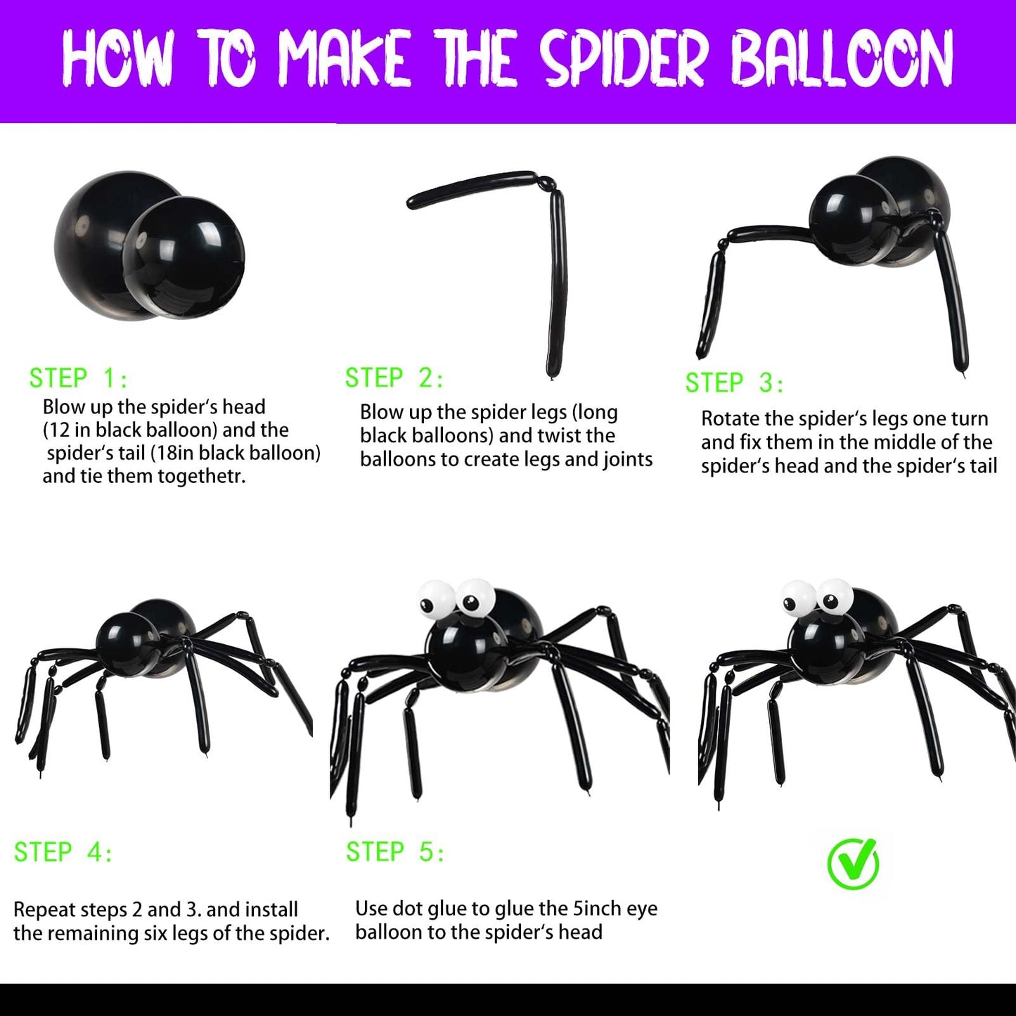 Halloween Balloon Garland Arch Kit 100+pcs Orange and Black Purple green balloons with Spooky Bat Pumpkin foil Balloons spider web for fall Halloween Party spooky-themed birthday Decorations