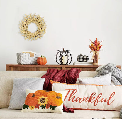 Briful 2 Pack Fall Berry Wreaths 12in Artificial Beige Foam Berry Wreath for Front Door Small Outdoor Fall Wreath for Autumn Home Wall Mantle Porch Thanksgiving Halloween Decor