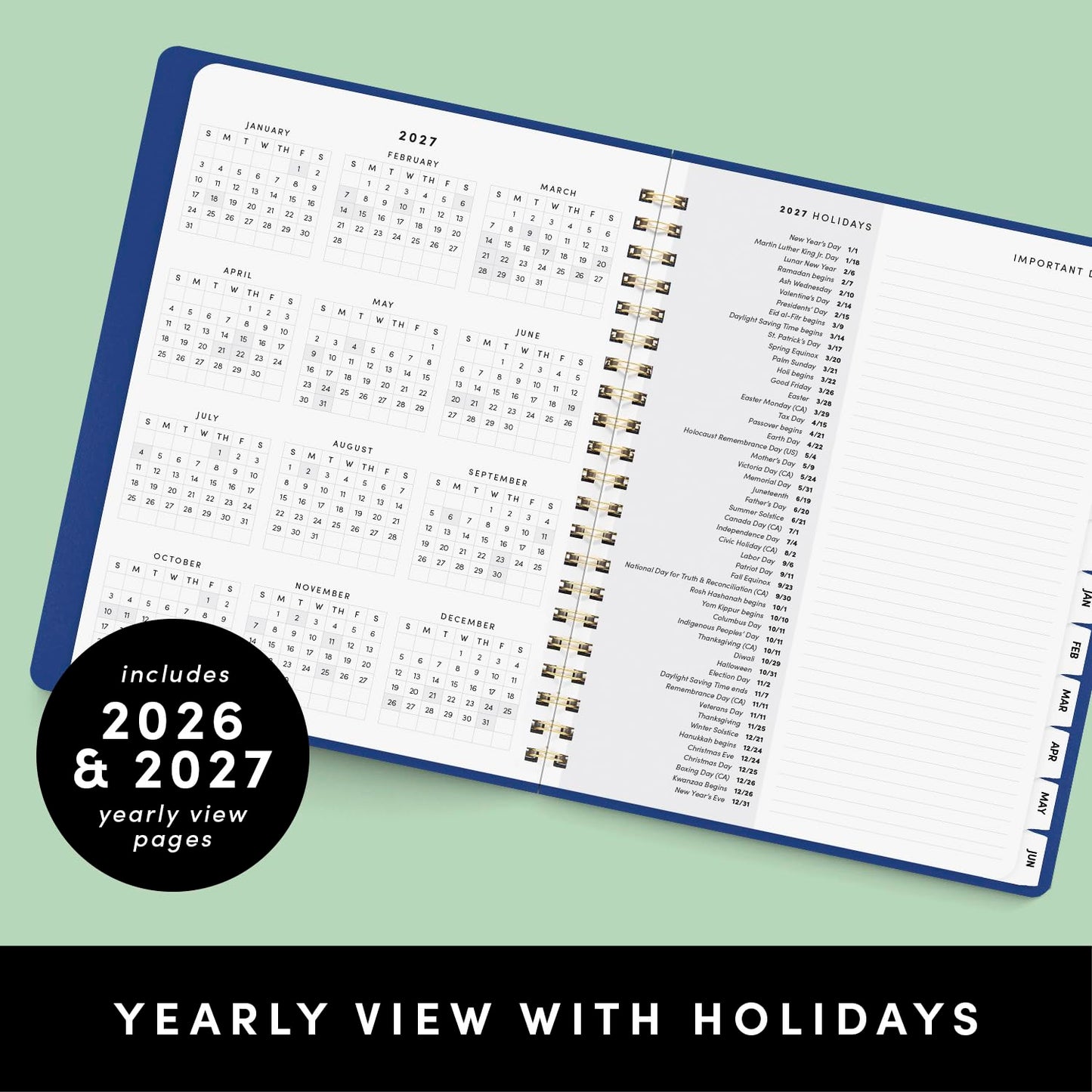 PAPERAGE Academic Planner, Weekly & Monthly Planner & Calendar, 12-Months, July 2026 - June 2027, (9.5" x 11"), School & Student Planning Agenda with Tabs, Bonus Pages & Inner Pocket, Marigold