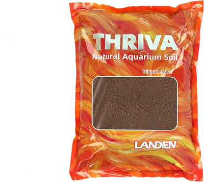 LANDEN Aqua Soil Substrate 20L(40lbs) for Natural Planted Aquarium, Plant or Shrimp Stratum, Clay Gravel and Stable Porous Substrate for Freshwater Aquarium, Brown Color