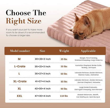 Orthopedic Dog Bed Medium Size Dog, Pet Beds with Waterproof Lining, Soft Short Plush Surface & Egg Crate Foam, Machine Washable Pet Mat with Removable Cover & Anti Slip Bottom