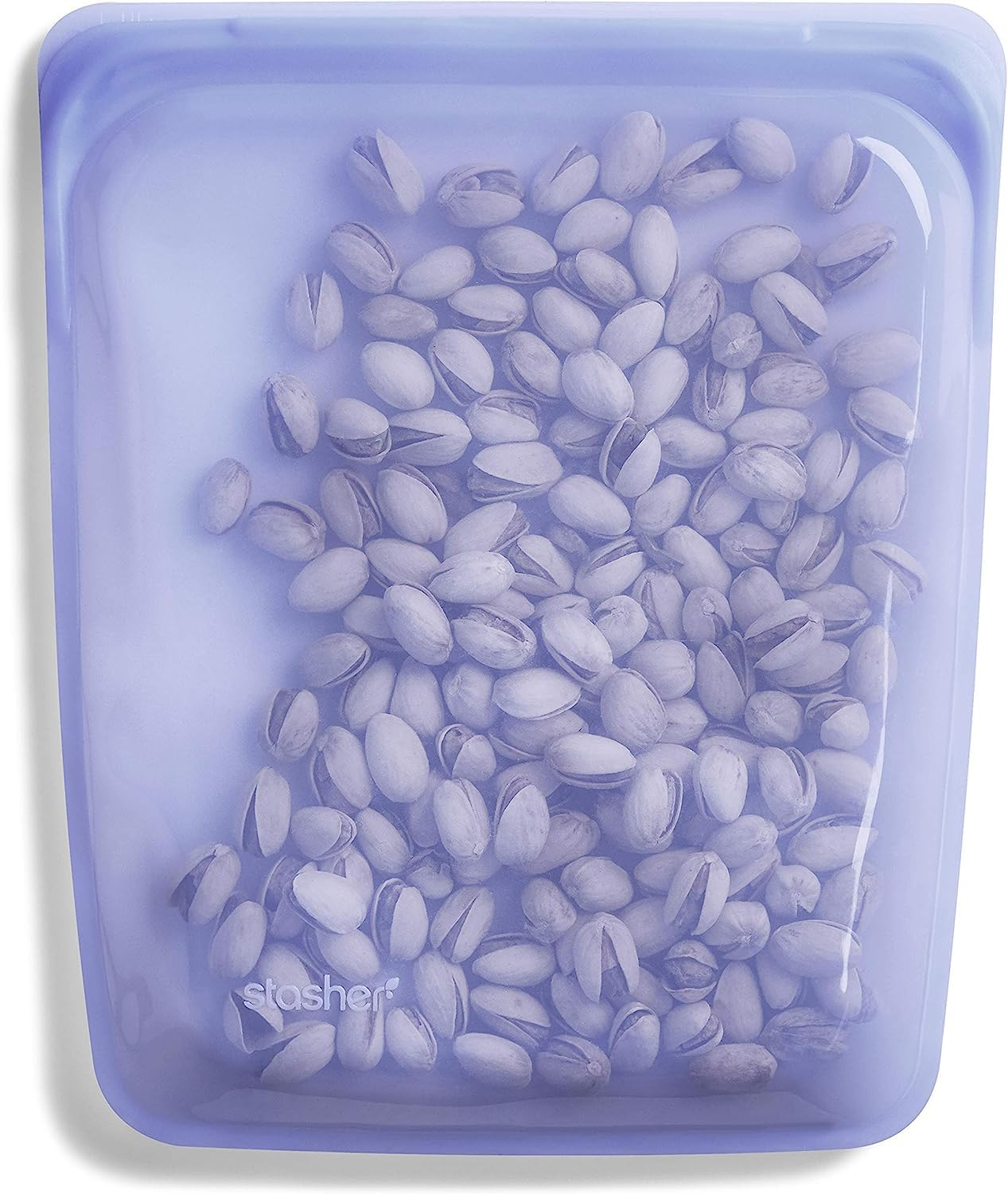 Stasher Premium Silicone Reusable Food Storage Half Gallon Bag, Clear, Microwave, Sous Vide, Dishwasher, Oven and Freezer Safe, BPA Free, Leak-free, Eco-friendly, 64 Oz