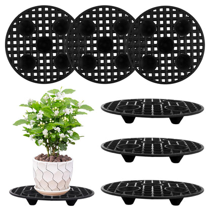 HNBun 18 PCS Plant Level Pot Elevator, 20 cm / 8 Inch Plant Riser Holder Plastic Floor Protector Plant Trivet, Plant Stand Indoor Outdoor for Prevent Rot and Damage on Patio & Deck