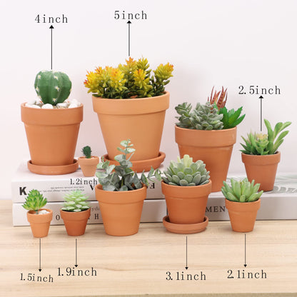 Yishang 2.5 inch Terracotta Pots with Drainage Holes,Small Mini Clay Ceramic Pottery Planter,Cactus Flower Terra Cotta Pots,Succulents Nursery Pots for Indoor/Outdoor Plants,Crafts,Wedding-72 Pack