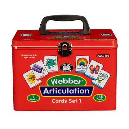 Super Duper Publications | Set of 7 Webber® Articulation Card Decks (Bundle Set 1) | Educational Learning Resource for Children | Flashcards for Speech Therapy