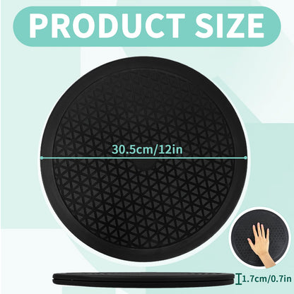 MCSDFN 12 Inch Heavy Duty Rotating Swivel Stand, 360° Rotation with Steel Ball Bearings for Plants, Monitors, Crafts, Model Bases & TVs