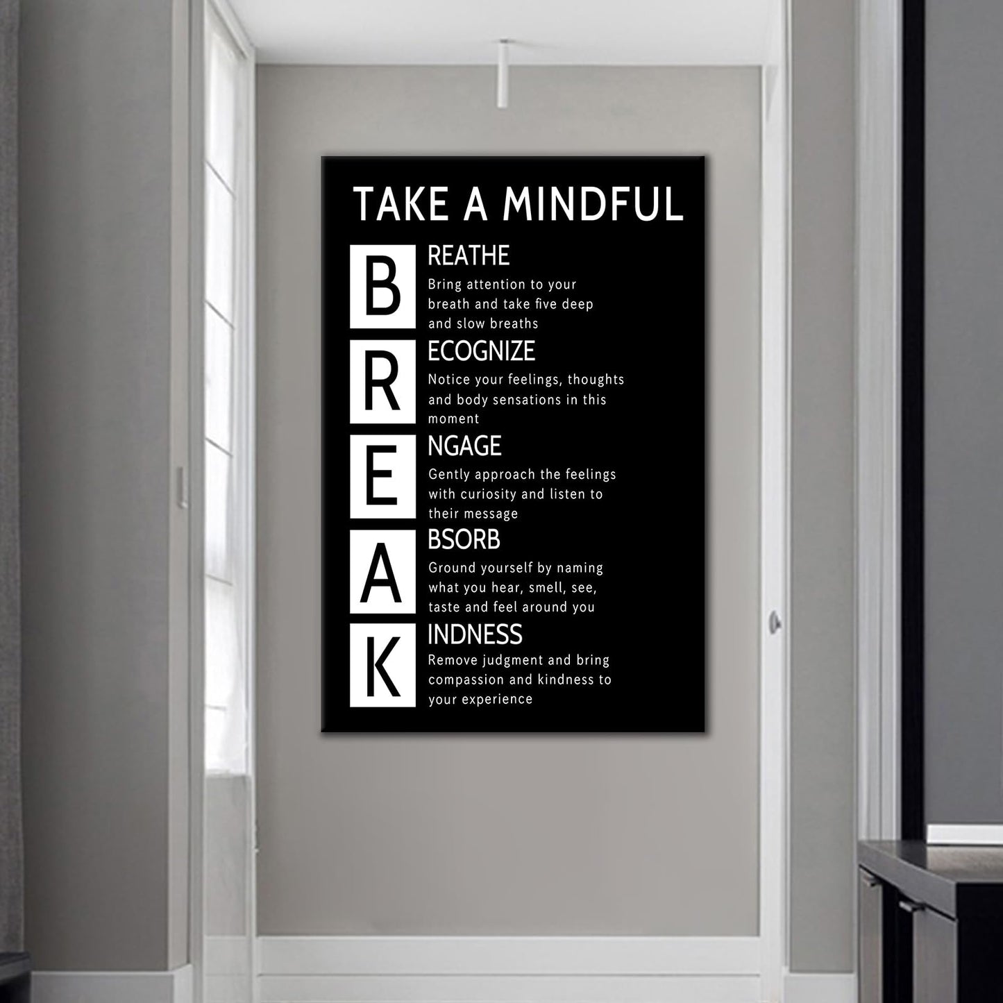 Inspirational Wall Art Motivational Quotes Canvas Poster Print Modern Inspiring Home Decor Picture Painting Artwork for Home Bedroom Office Meditation Corner Stretched and Framed [18''Wx24''H]